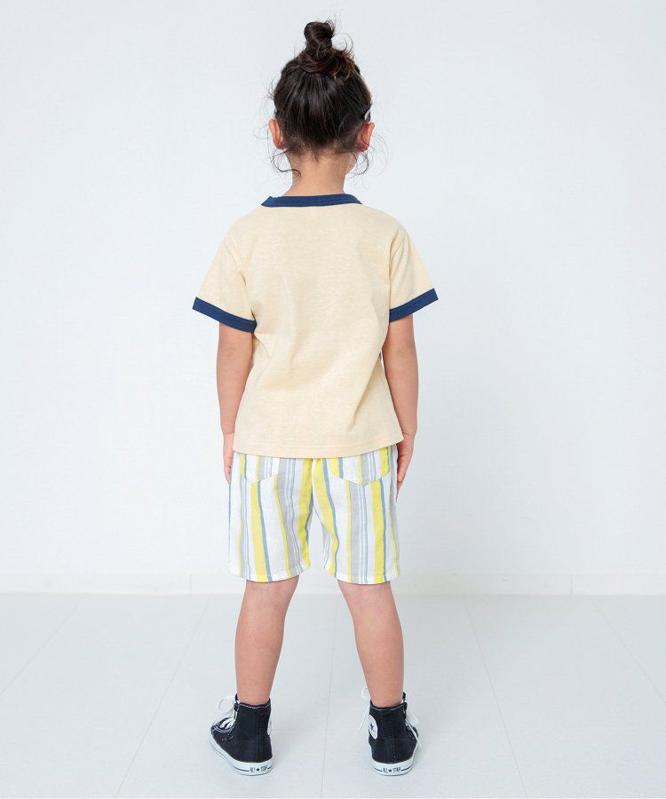 日本 BREEZE - 100%棉定番印花短褲-變形蟲-綠