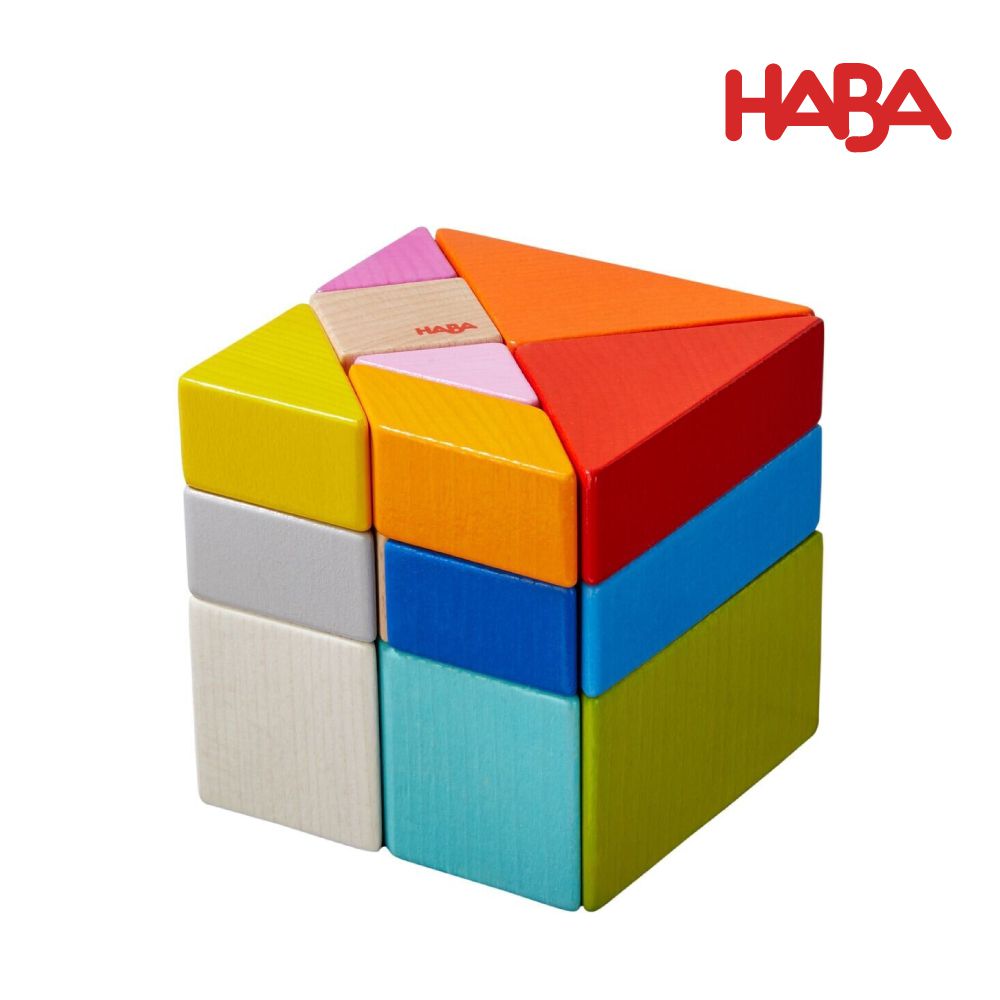 德國HABA - 3D邏輯積木-三角立方｜媽咪愛
