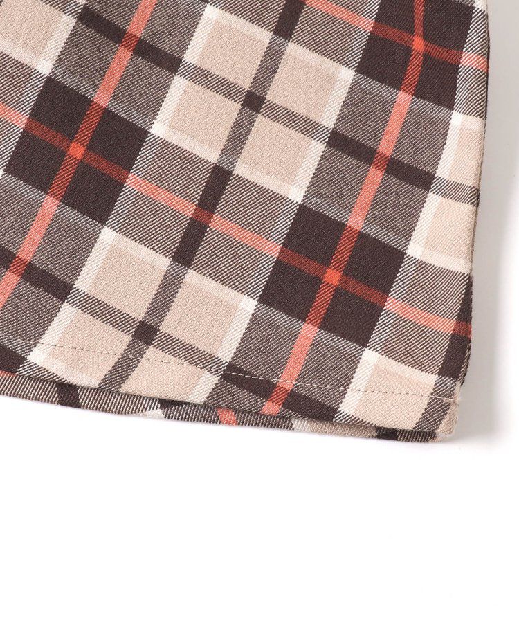 日本 BREEZE - 毛絨印花拼接長袖洋裝-黑x白斑點