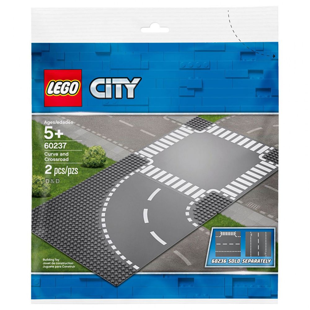 樂高 CITY 城市系列 - 彎道和十字路口 60237-2pcs