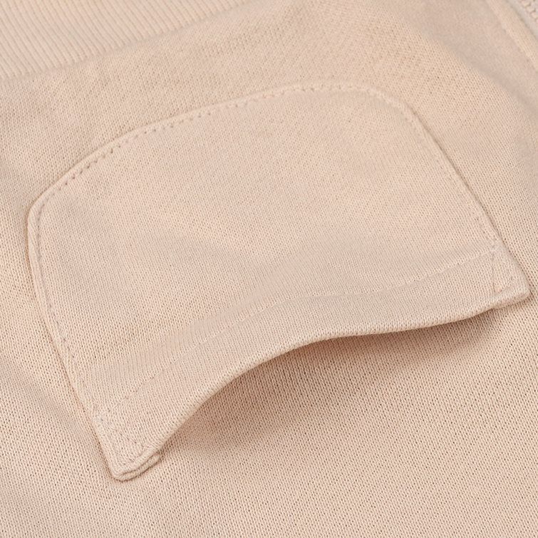 akachan honpo - 連帽外套-毛圈內裡-淺卡其色