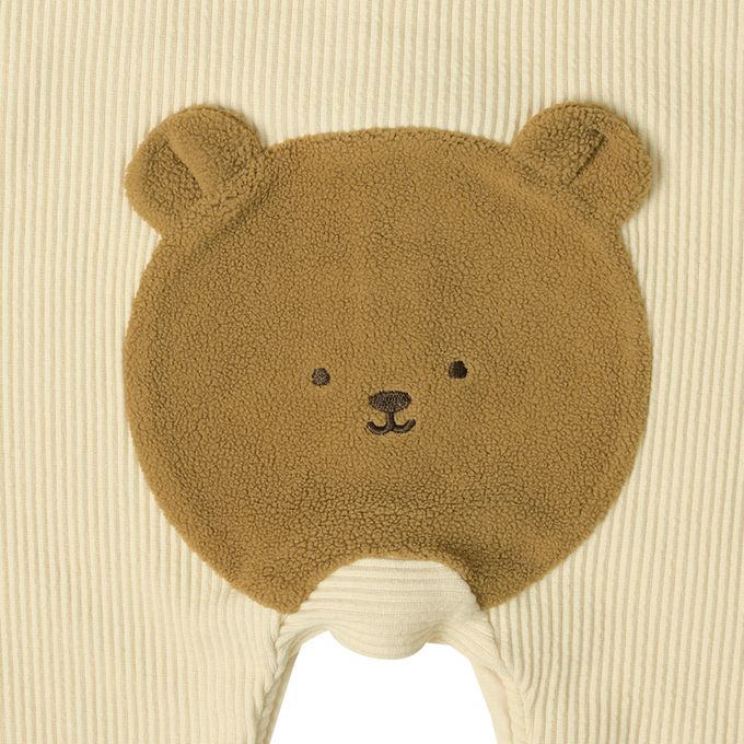 akachan honpo - 長袖兔裝-動物造型屁屁-淺卡其色