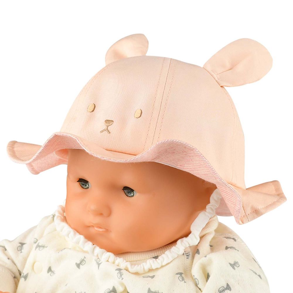 akachan honpo - 動物耳朵帽-粉紅色
