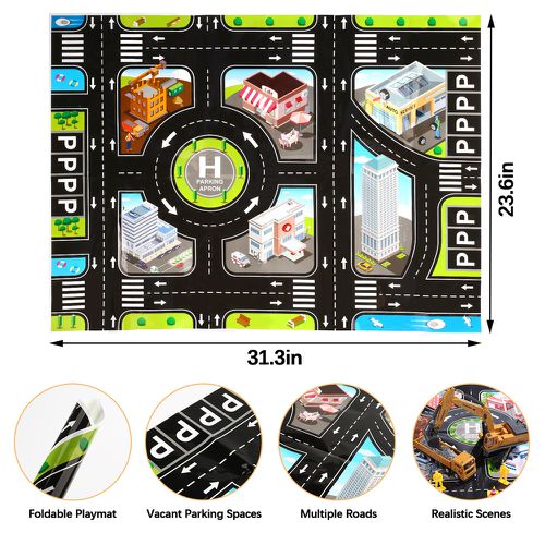 兒童仿真工程卡車套裝玩具26件組