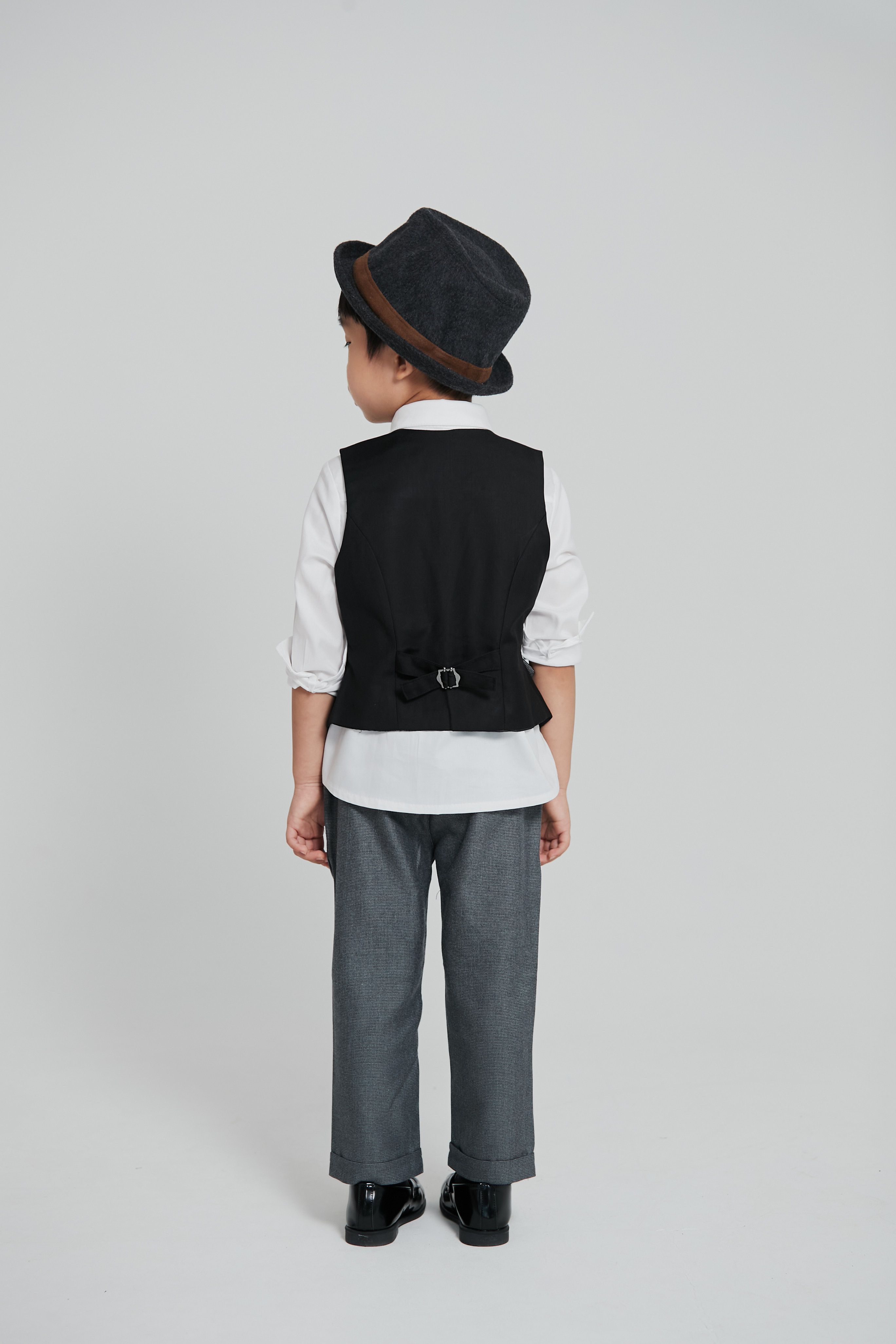 韓國 Coco Bang - 裝飾腰帶鬆緊腰休閒長褲-深灰