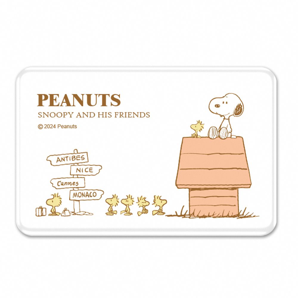 SNOOPY 20W PD超薄磁吸無線快充行動電源 5000mAh-路牌款(珍珠白)