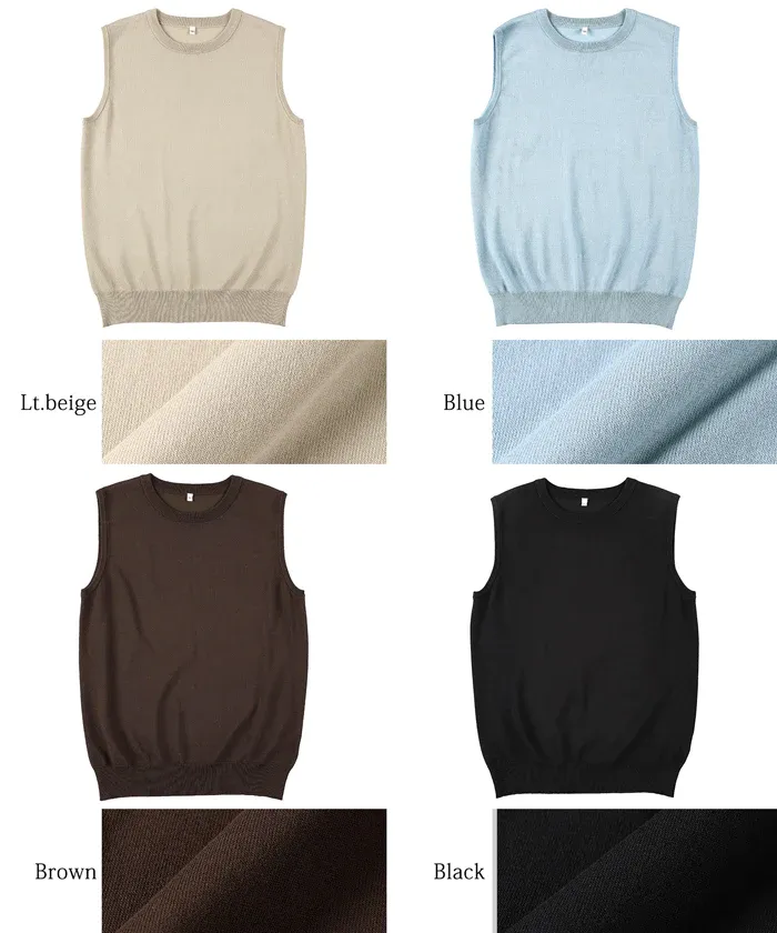 日本 COCA - 嫘縈混涼爽彈性無袖上衣-淺藍