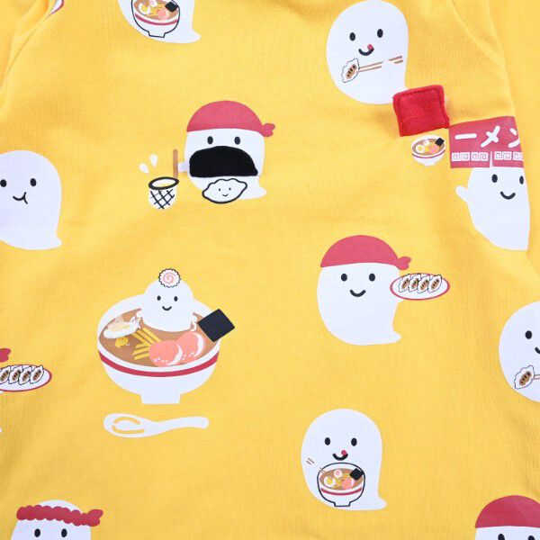 日本 Baby Room - 立體翻翻樂長袖上衣-幽靈拉麵-黑