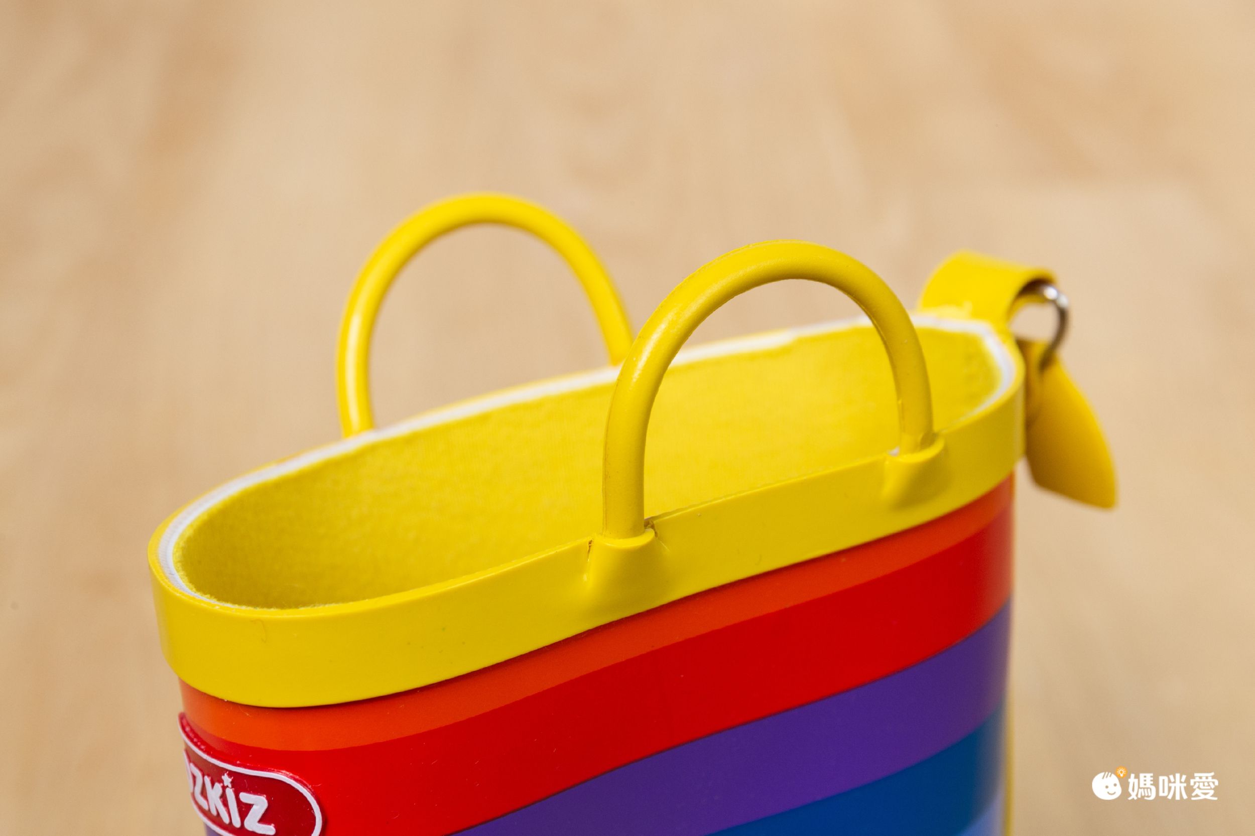 韓國 OZKIZ - 兒童橡膠防滑刻紋雨鞋-彩虹