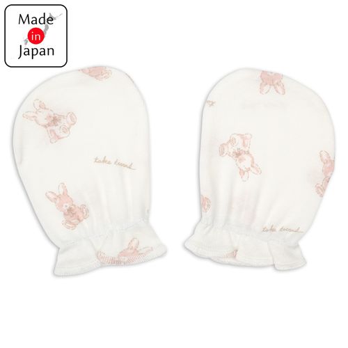 akachan honpo - 羅紋針織布手套-兔子-粉紅色 (50cm)