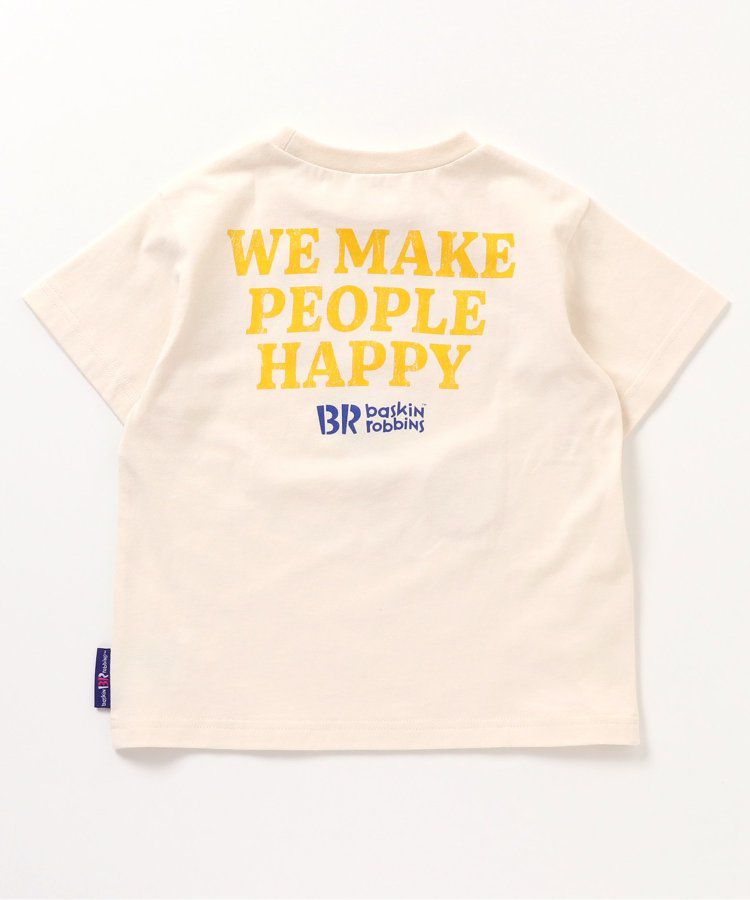 日本 BREEZE - 31冰淇淋聯名 印花短袖上衣-最愛的甜筒-米白
