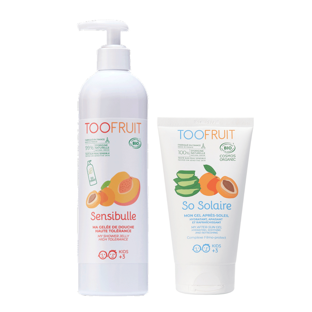 清爽保濕沐浴組-保濕蜜桃沐浴露400ml + 曬後修護凝膠150ml