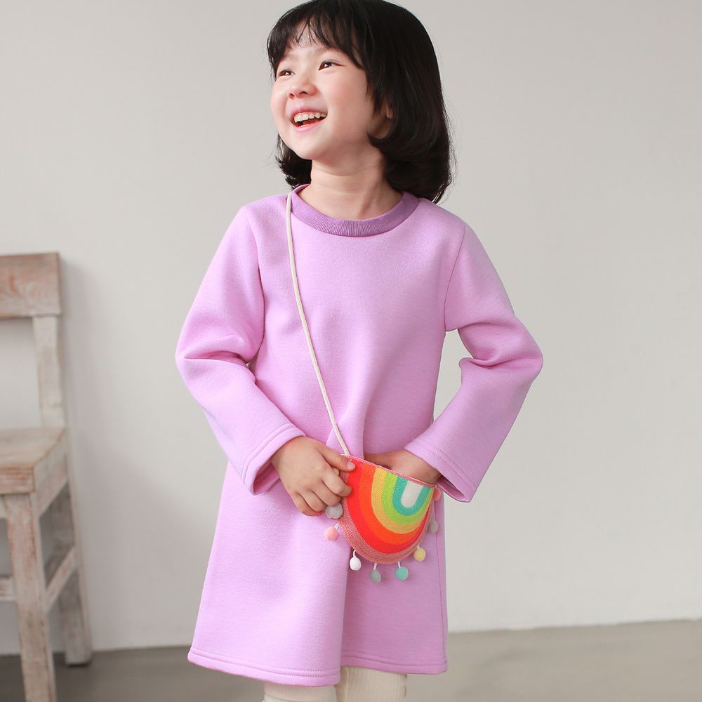 韓國 Coco Rabbit - 彩虹包包洋裝(附包包)-粉紫