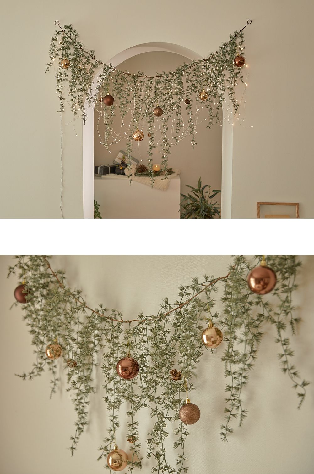 韓國 Bebe Deco - DIY聖誕樹/聖誕樹藤壁飾燈-垂墜銅飾 (120cm)