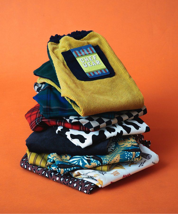 日本 BREEZE - 斜紋布保暖廚師褲-棋盤格-黑米