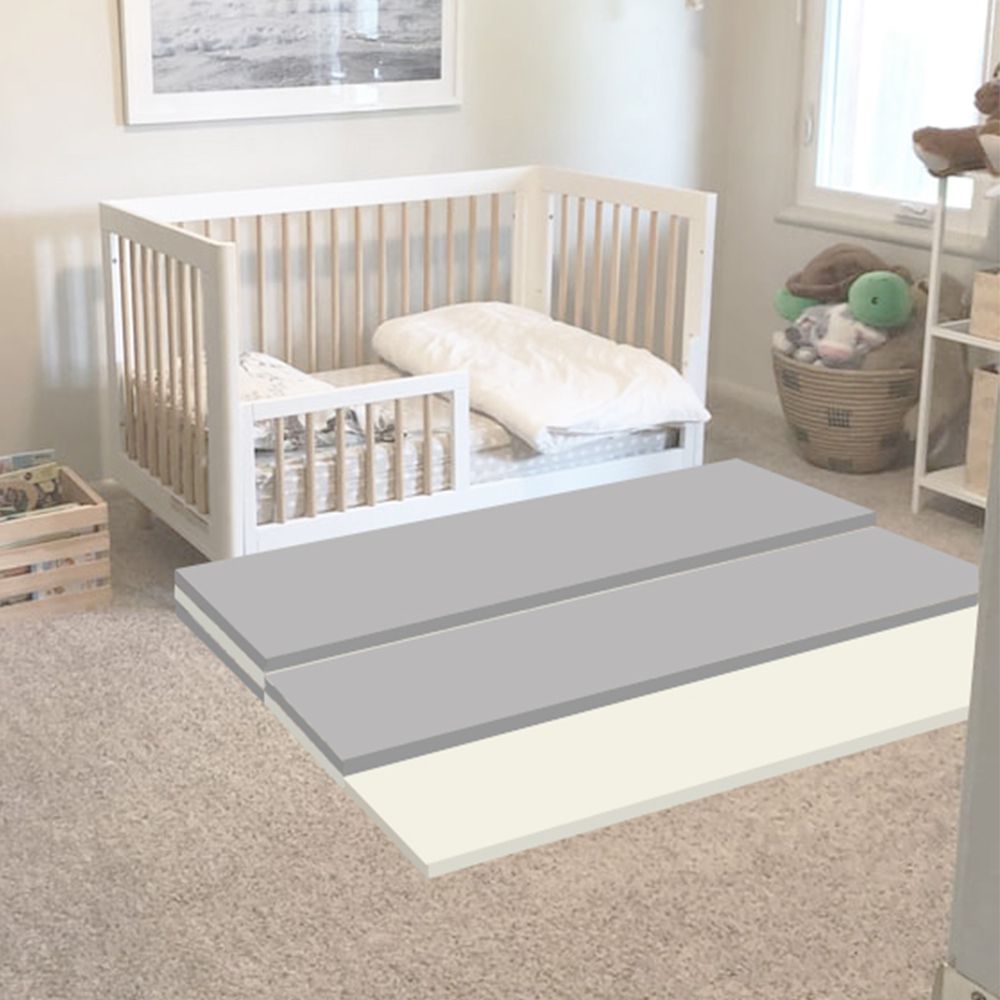 Mirabell - 兒童4cm厚連接地墊/遊戲墊/爬行墊(2入)-灰