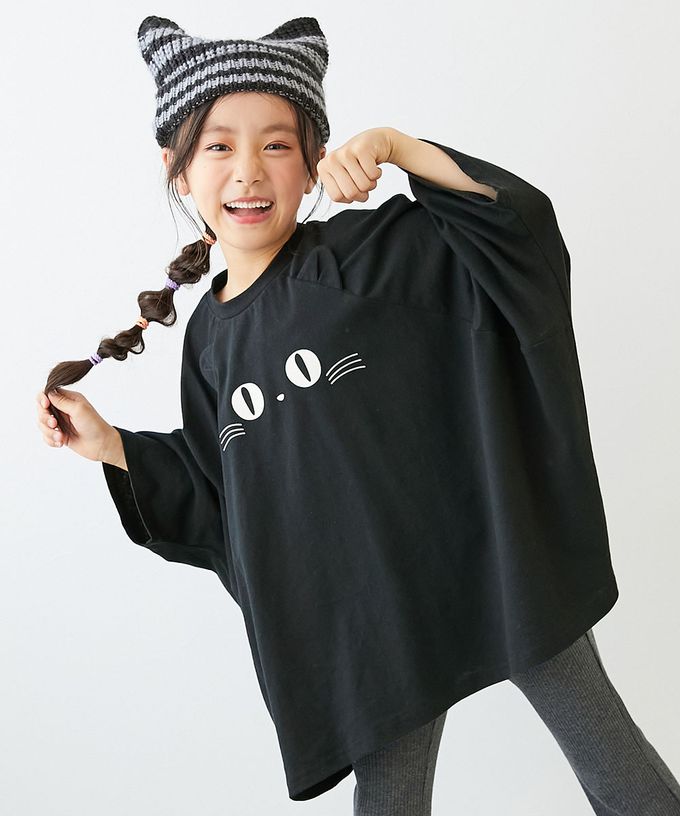 日本 devirock - 萬聖節 廓形寬版造型上衣-小幽靈-炭灰