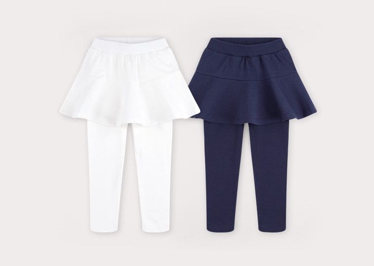 韓國 HEJMINI - 傘狀褲裙-白