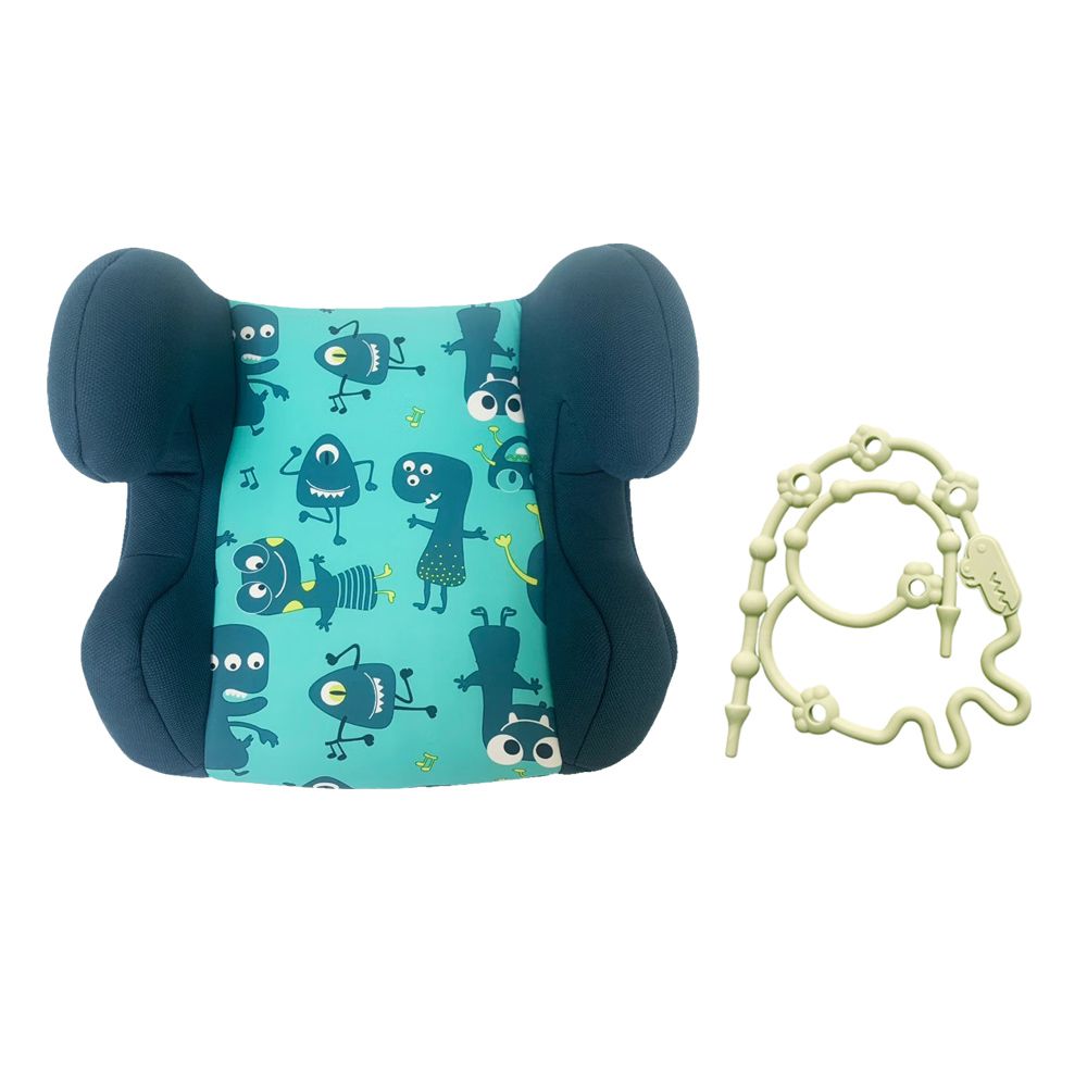 防掉落繩+汽車兒童增高墊-怪獸