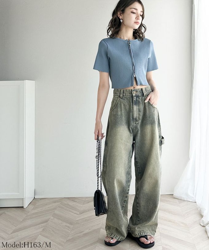 日本 Classical Elf - 超顯瘦厚磅百搭直筒褲-淺藍