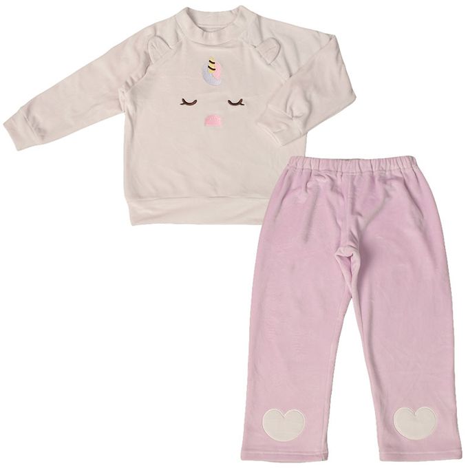 akachan honpo - 長袖軟綿彈性家居服-紫色