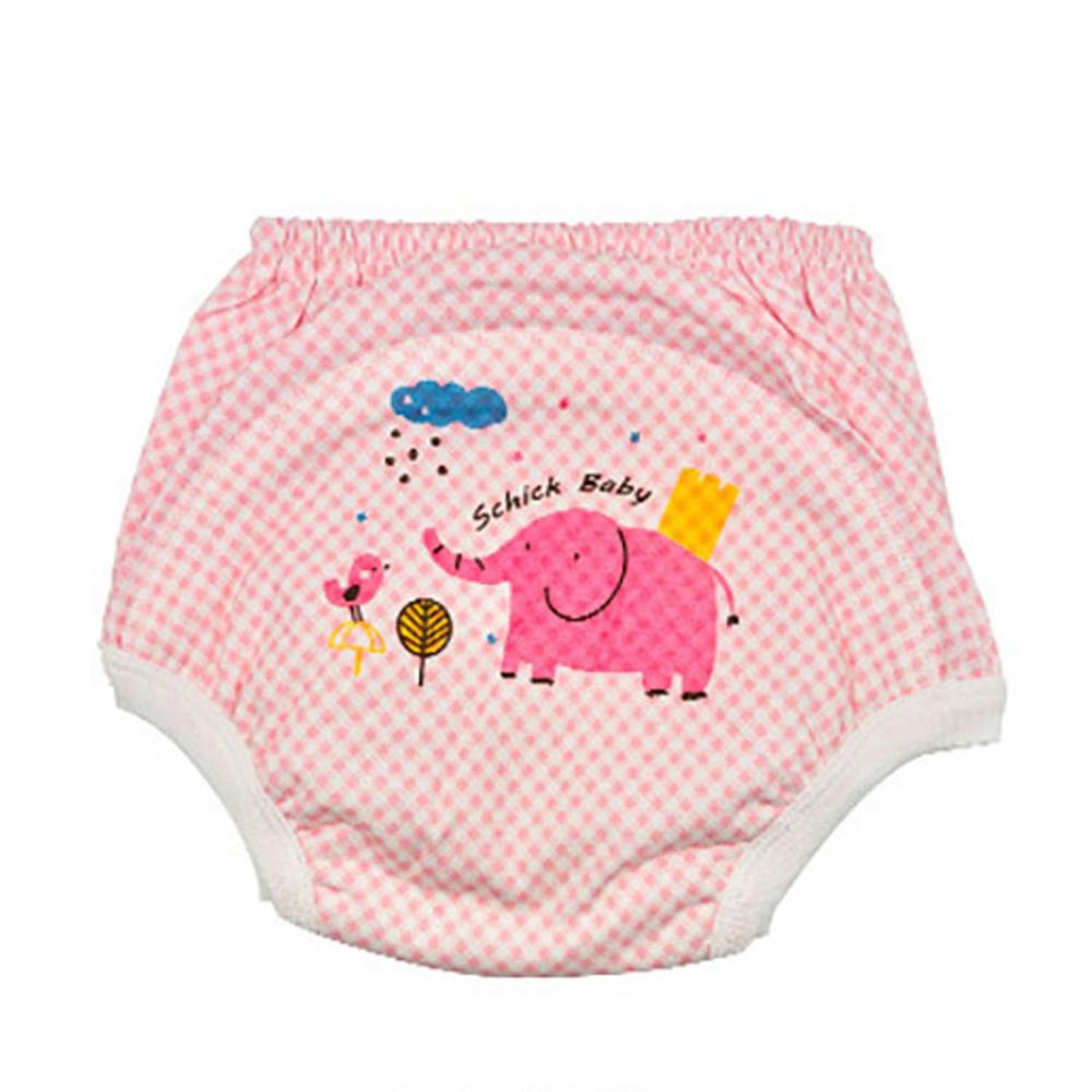 MIT台灣製 - 嬰幼兒學步褲(學習褲)-大象粉