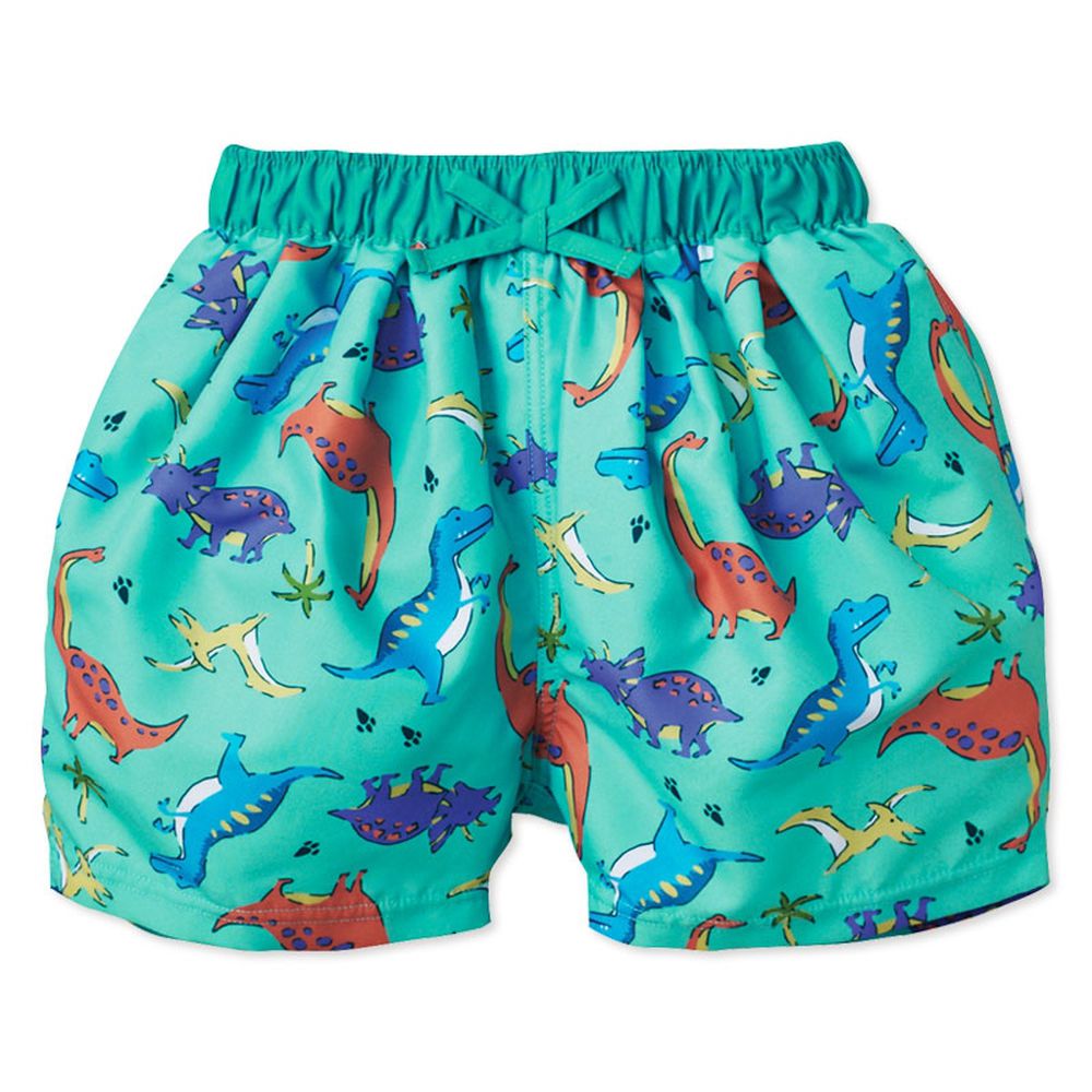 海灘褲-恐龍-綠色