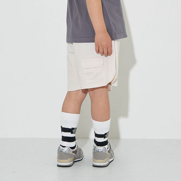 日本 b-ROOM - 側邊圓角休閒純色短褲-炭深灰