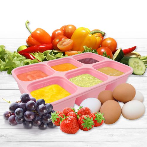 寶貝副食品入門 3件組(調理碗匙組+副食品分裝盒)-粉紅豬