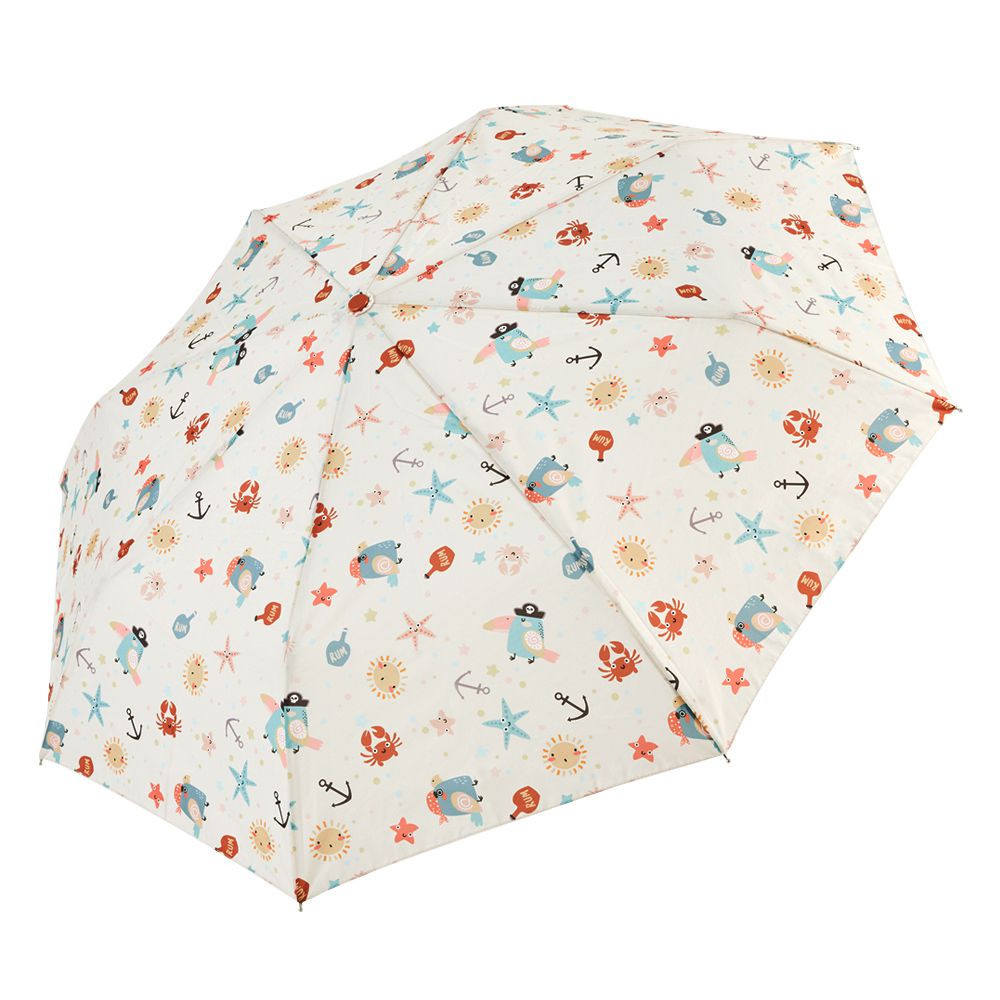 抗UV隨身自動傘-海盜鸚鵡-315g