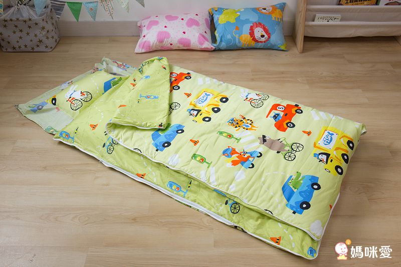 鴻宇 HongYew - 防螨抗菌100%美國棉鋪棉兩用兒童睡袋-交通樂園-1778