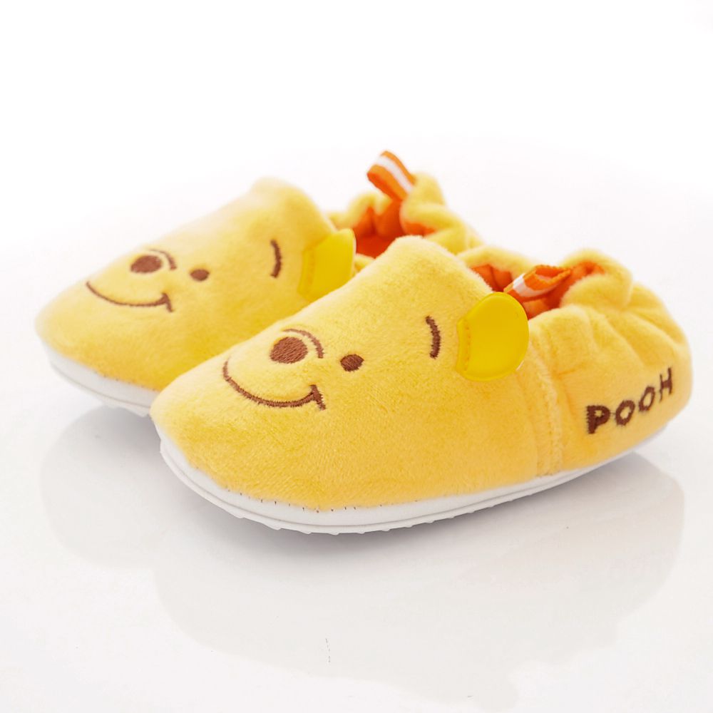 Disney - 迪士尼童鞋-維尼電繡絨毛學步鞋款 (寶寶段)-黃