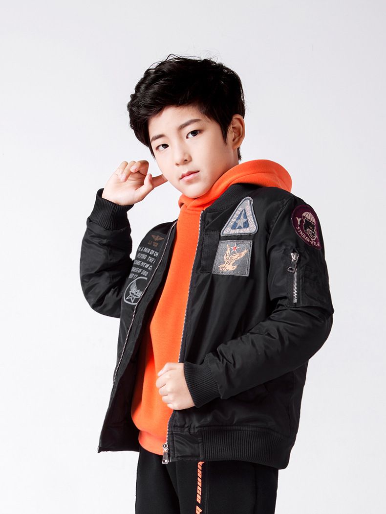 加厚夾棉飛行外套-軍綠色