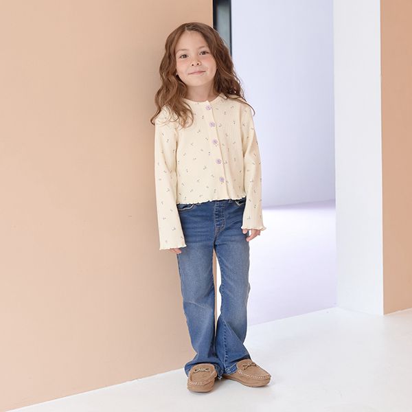 日本 Lycee mine - 下擺波浪百搭鈕扣開襟衫-粉紅