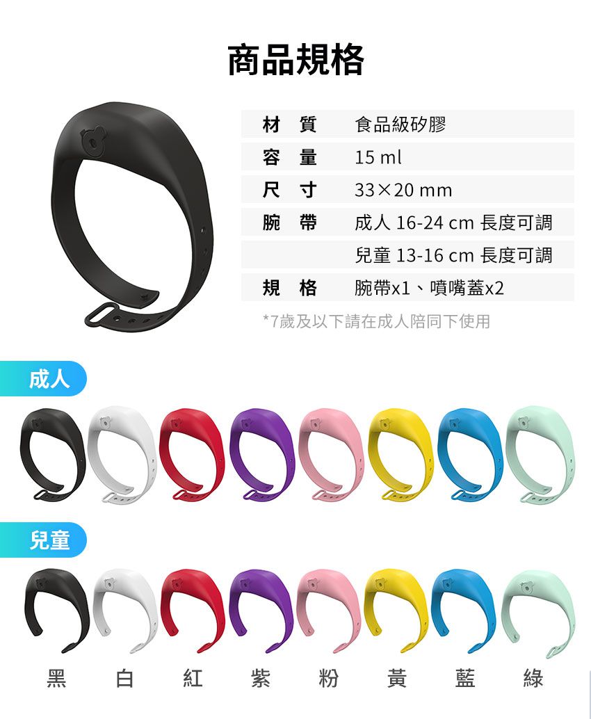 SqueezyBand - 蜘蛛人抗菌手環-兒童款-藍