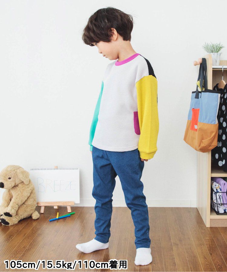 日本 BREEZE - 休閒百搭鬆緊長褲(9分丈)-小車車-淺灰