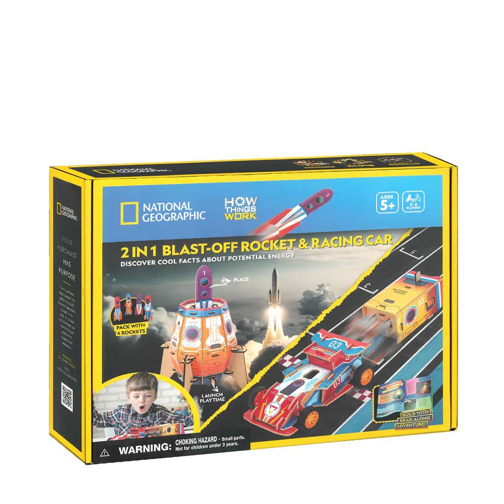 國家地理｜STEM 動手做!二合一套裝(彈射火箭+彈射賽車)