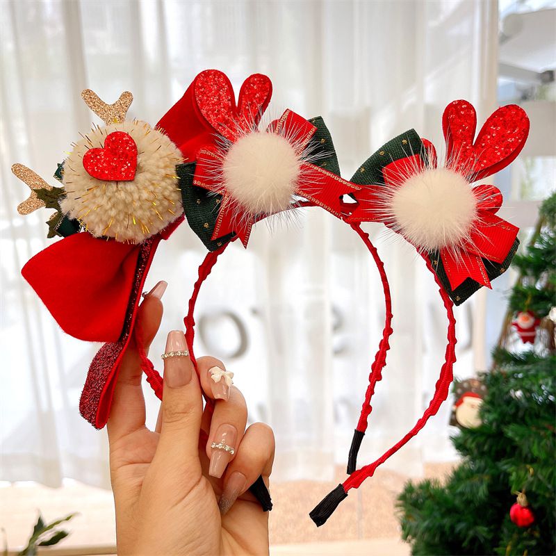 聖誕節造型髮箍-鈴鐺蝴蝶結