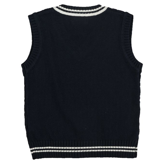 akachan honpo - 針織背心-深藍色