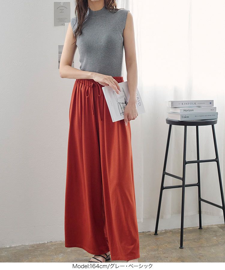 日本 Kobe Lettuce - 彈性羅紋針織無袖上衣(領型可選)-草綠