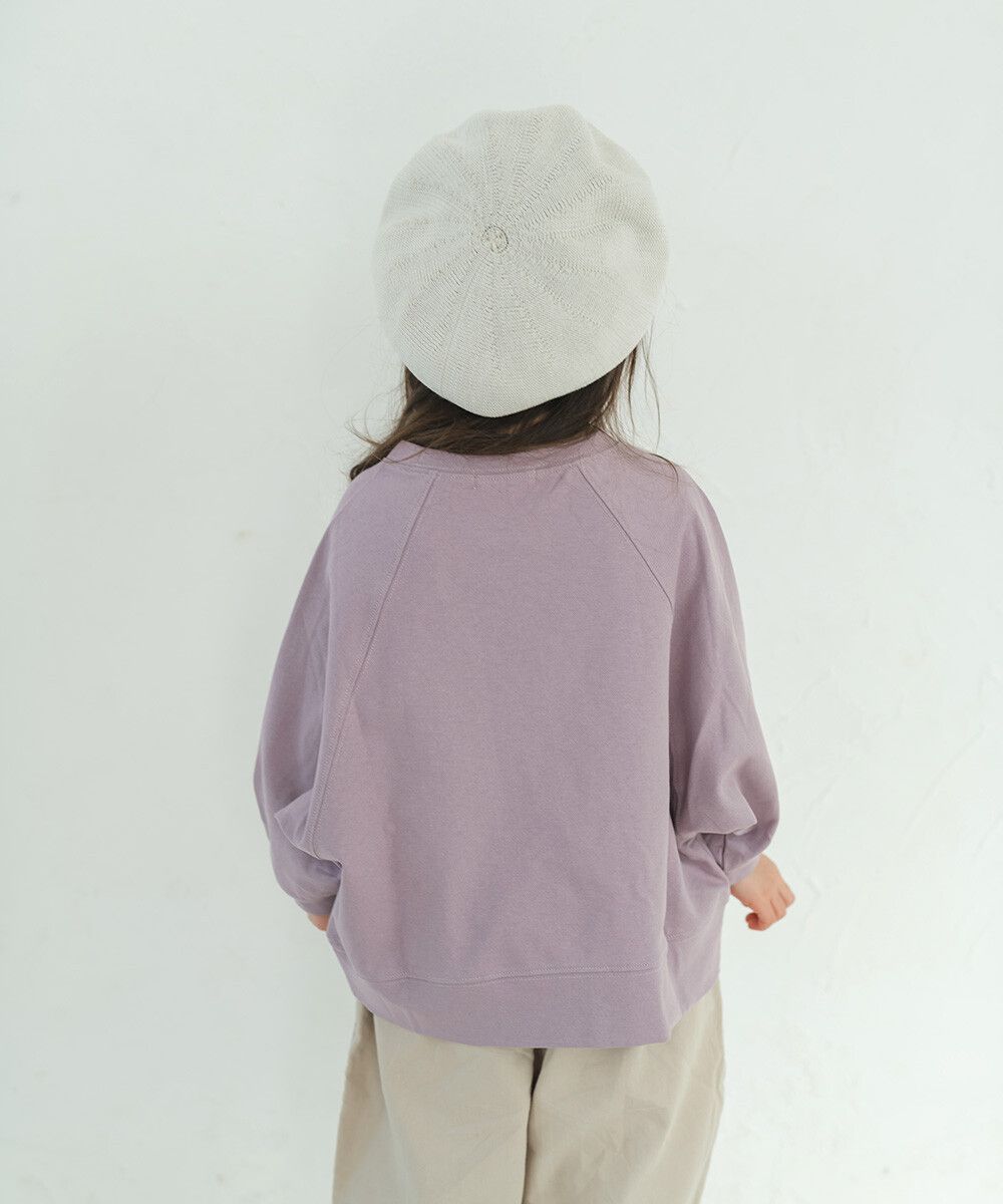 日本 riziere - 純棉Oversize風大學T-薰衣草