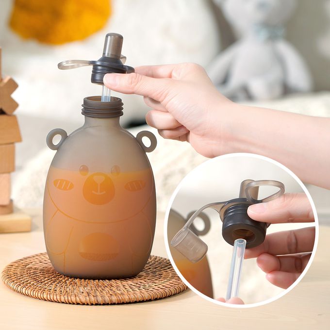 紐西蘭 HaaKaa - 矽膠小熊飲水袋(可裝飲料/果泥/嬰兒食品)-2入x170ml