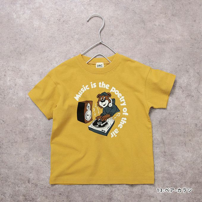 日本 BRANSHES - 純棉美式印花短袖上衣-軟糖熊熊-黑