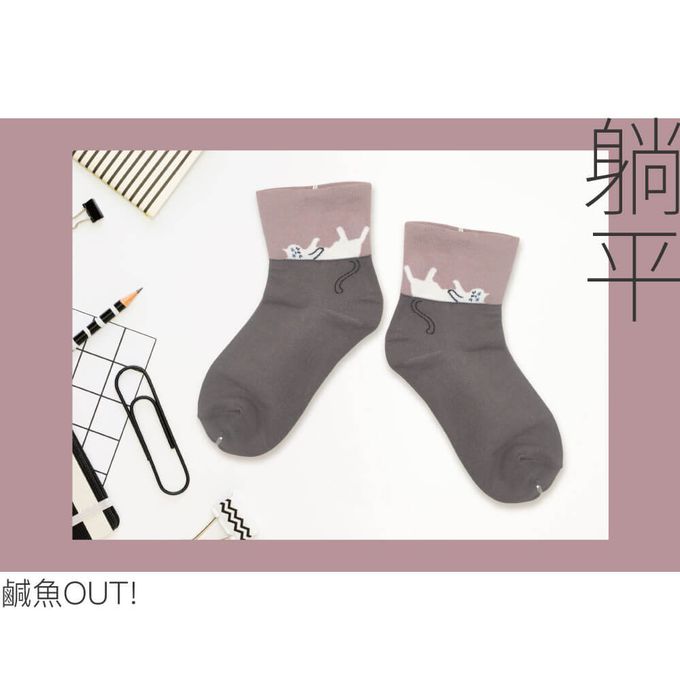 貝柔 Peilou - 抑菌消臭無壓寬口短襪(6入組)-共6款 (22-26cm)