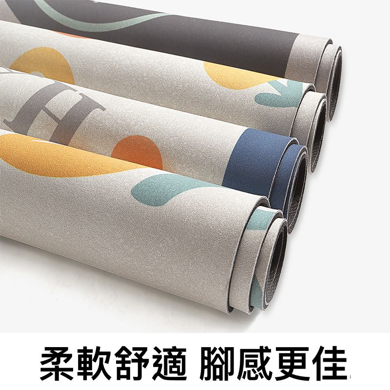 上田屋 - 連續踩踏瞬吸乾爽科技絨腳踏墊/地墊/防霉抗菌快乾好洗/柔軟彈性材質-微笑-白 (50x80x0.5cm±5%)