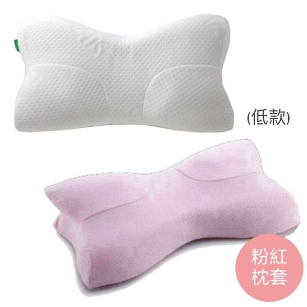 日本 SU-ZI - AS 快眠枕(低款)+專用替換枕套-粉紅