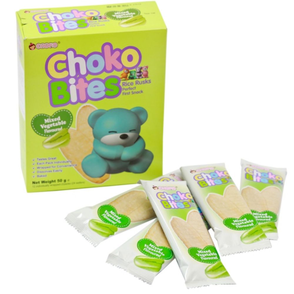 俏菓 Choko Bites - 米餅(6m+)-綜合蔬菜-50g-2枚x12包/盒