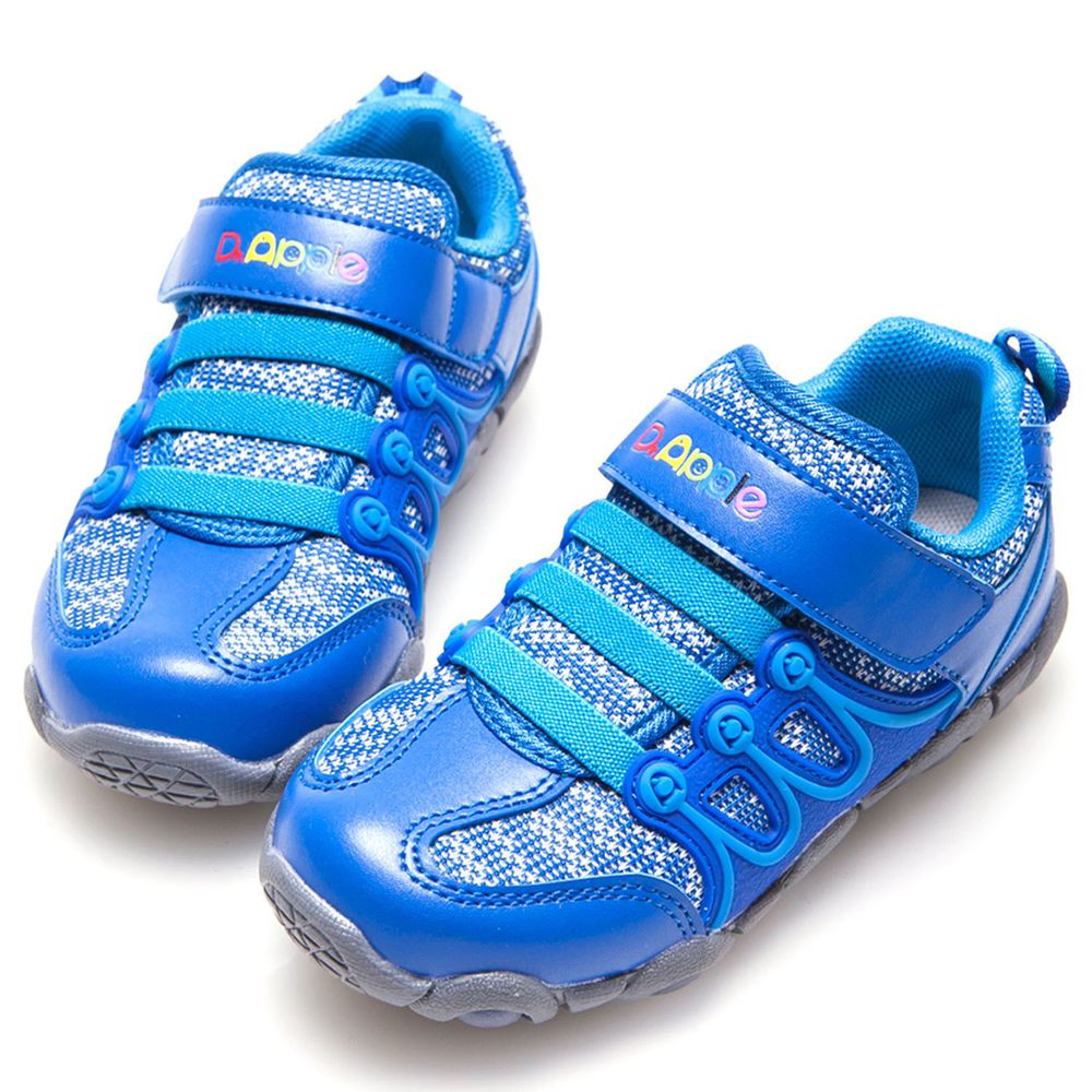 Dr. Apple - 機能童鞋-細緻雙色交織發光休閒童鞋-藍