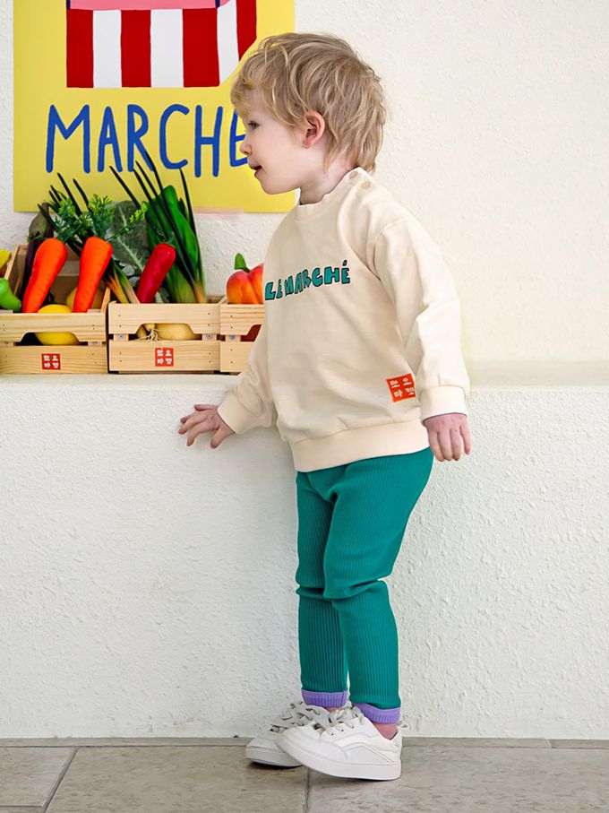 韓國 Pimpollo - 背後動物印花長袖上衣-紫