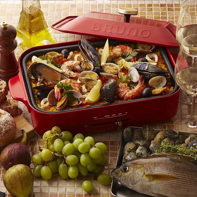 日本 BRUNO - 多功能電烤盤 BOE021 紅色款